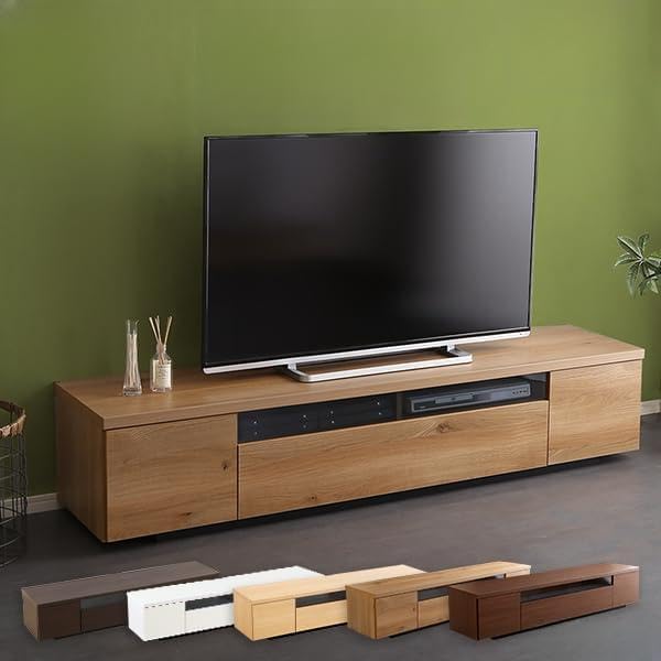 ブラウン木製テレビ台 テレビ台（テレビボード） 木製 幅180cm 日本製 完成品 ｜luminos